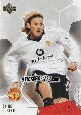 Sticker Diego Forlan - Manchester United Mini Playmakers 2003 n. 21 - Upper Deck