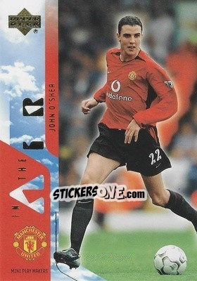 Sticker John O'Shea - Manchester United Mini Playmakers 2003 - Upper Deck