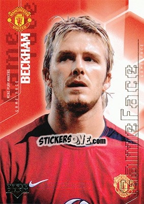 Sticker David Beckham - Manchester United Mini Playmakers 2003 n. 88 - Upper Deck