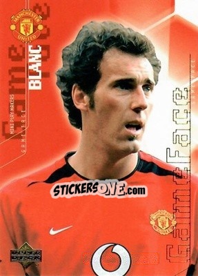 Sticker Laurent Blanc - Manchester United Mini Playmakers 2003 - Upper Deck
