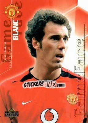 Sticker Laurent Blanc - Manchester United Mini Playmakers 2003 n. 90 - Upper Deck