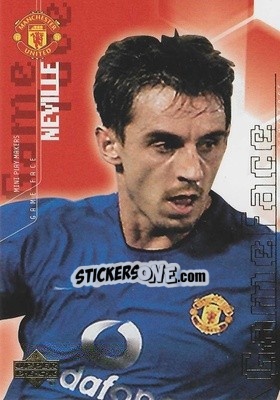 Sticker Gary Neville - Manchester United Mini Playmakers 2003 n. 92 - Upper Deck