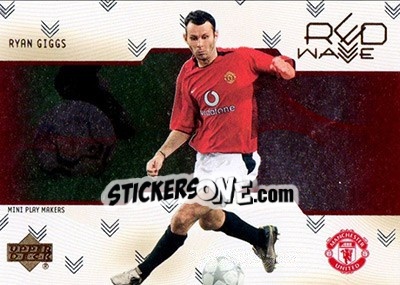 Sticker Ryan Giggs - Manchester United Mini Playmakers 2003 - Upper Deck