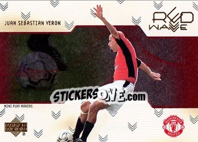 Sticker Juan Sebastian Veron - Manchester United Mini Playmakers 2003 - Upper Deck