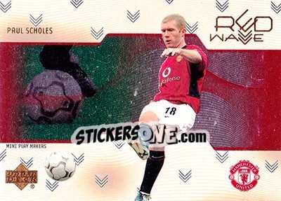 Sticker Paul Scholes - Manchester United Mini Playmakers 2003 - Upper Deck