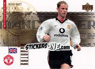 Sticker Nicky Butt - Manchester United Mini Playmakers 2003 n. CC3 - Upper Deck