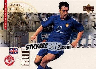 Sticker Gary Neville - Manchester United Mini Playmakers 2003 - Upper Deck