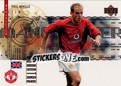 Cromo Phil Neville - Manchester United Mini Playmakers 2003 - Upper Deck