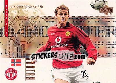 Sticker Ole Gunnar Solskjaer - Manchester United Mini Playmakers 2003 n. CC10 - Upper Deck