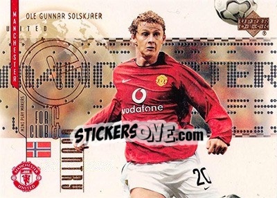 Sticker Ole Gunnar Solskjaer - Manchester United Mini Playmakers 2003 - Upper Deck