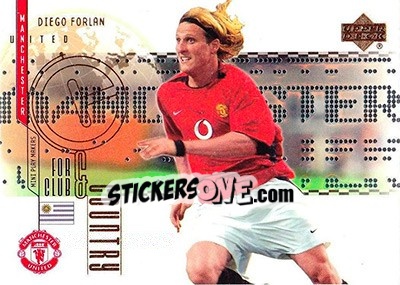 Sticker Diego Forlan - Manchester United Mini Playmakers 2003 - Upper Deck