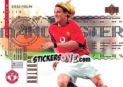 Sticker Diego Forlan - Manchester United Mini Playmakers 2003 n. CC14 - Upper Deck