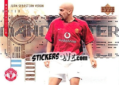 Sticker Juan Sebastian Veron - Manchester United Mini Playmakers 2003 - Upper Deck