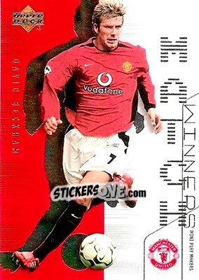 Sticker David Beckham - Manchester United Mini Playmakers 2003 n. MW7 - Upper Deck