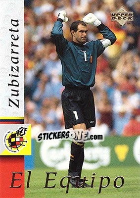 Sticker Andoni Zubizarreta - Seleccion Espanola 1998 - Upper Deck
