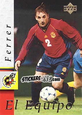 Sticker Albert Ferrer - Seleccion Espanola 1998 - Upper Deck
