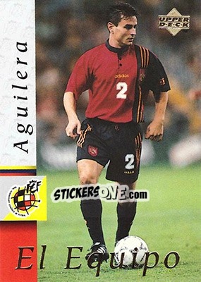 Sticker Carlos Aguilera - Seleccion Espanola 1998 - Upper Deck