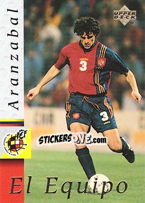 Sticker Agustin Aranzabal - Seleccion Espanola 1998 - Upper Deck