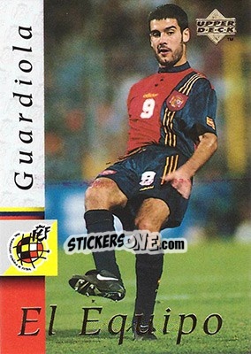 Cromo Josep Guardiola - Seleccion Espanola 1998 - Upper Deck