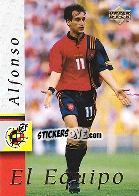 Sticker Alfonso Perez - Seleccion Espanola 1998 n. 19 - Upper Deck