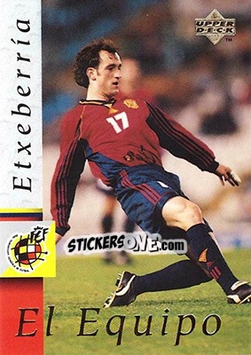 Sticker Joseba Etxeberria - Seleccion Espanola 1998 - Upper Deck