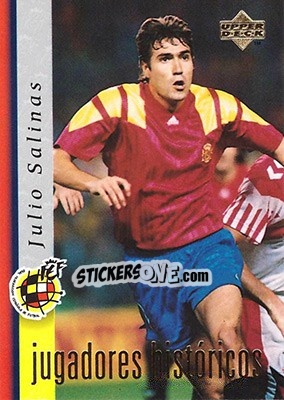 Cromo Julio Salinas - Seleccion Espanola 1998 - Upper Deck