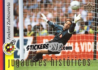 Sticker Andoni Zubizarreta - Seleccion Espanola 1998 - Upper Deck