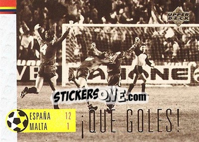 Sticker Espana - Malta 12:1 - Seleccion Espanola 1998 n. 36 - Upper Deck