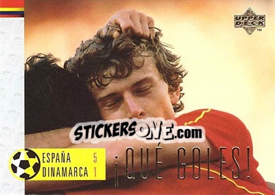 Sticker Espana - Dinamarca 5:1 - Seleccion Espanola 1998 - Upper Deck