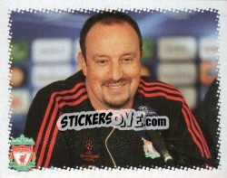Sticker Rafa Benitez - Liverpool FC 2009-2010 n. 10 - Panini