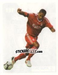 Sticker Glen Johnson in action - Liverpool FC 2009-2010 n. 18 - Panini