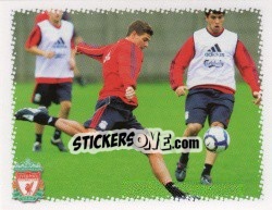 Cromo Steven Gerrard in training - Liverpool FC 2009-2010 - Panini