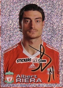 Sticker Albert Riera - Liverpool FC 2009-2010 - Panini