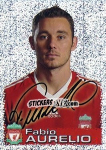 Sticker Fabio Aurelio - Liverpool FC 2009-2010 n. 51 - Panini
