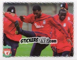 Sticker Ryan Babel in training - Liverpool FC 2009-2010 n. 89 - Panini