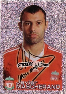 Sticker Javier Mascherano - Liverpool FC 2009-2010 n. 91 - Panini