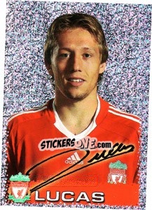 Sticker Lucas Leiva - Liverpool FC 2009-2010 - Panini