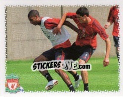 Cromo David Ngog in training - Liverpool FC 2009-2010 - Panini