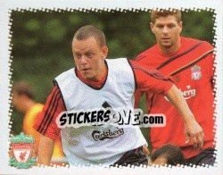 Figurina Jay Spearing in training - Liverpool FC 2009-2010 n. 144 - Panini