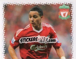 Sticker Nabil El Zhar (1 of 2) - Liverpool FC 2009-2010 - Panini