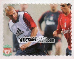 Sticker Andrea Dossena in training - Liverpool FC 2009-2010 - Panini
