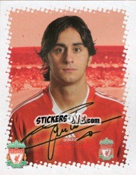 Sticker Alberto Aquilani - Liverpool FC 2009-2010 - Panini