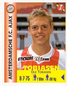 Sticker Ole Tobiasen - Euro Super Clubs 1999 n. 2 - Panini
