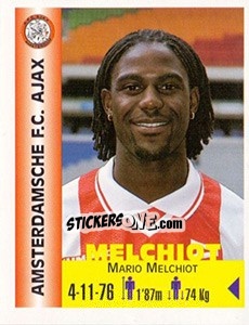 Sticker Mario Melchiot - Euro Super Clubs 1999 - Panini