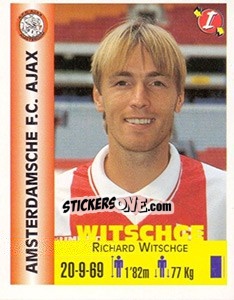 Sticker Richard Witschge - Euro Super Clubs 1999 - Panini