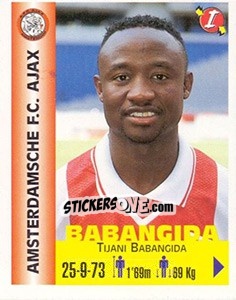 Sticker Tijani Babangida - Euro Super Clubs 1999 - Panini