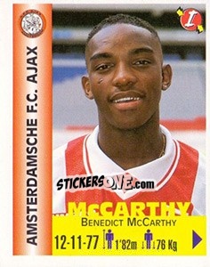 Sticker Benni McCarthy - Euro Super Clubs 1999 n. 12 - Panini