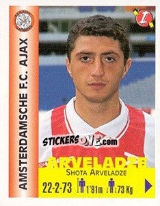 Sticker Shota Arveladze - Euro Super Clubs 1999 - Panini