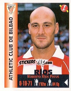 Sticker Roberto Rios Patus - Euro Super Clubs 1999 - Panini