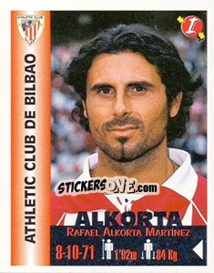 Sticker Rafael Alkorta Martinez - Euro Super Clubs 1999 - Panini